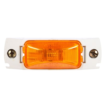 Truck-Lite 15 Series, Rail Mount, Incandescent, Yellow Rectangular, 1 Bulb, Marker Clearance Light, Pc2 15008Y